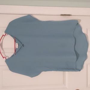 Teal flowy dress shirt